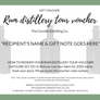 Distillery Tour Gift Voucher
